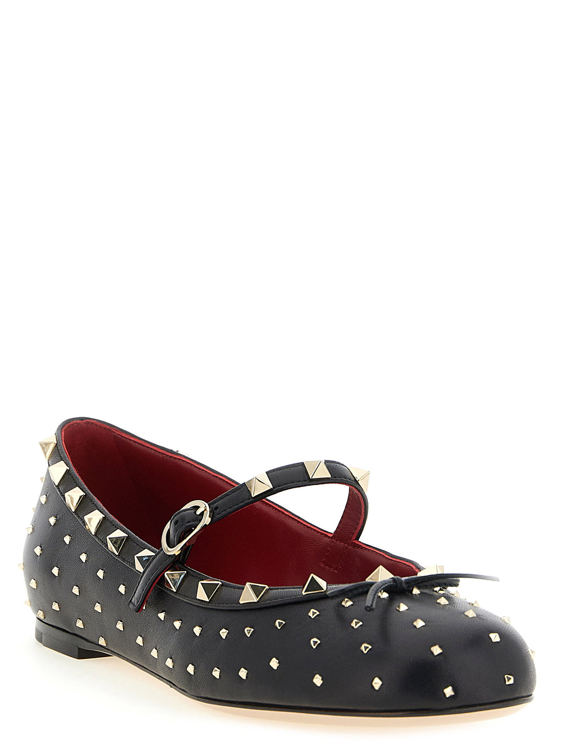 Valentino Garavani Rockstud Ballet Flats Black