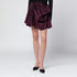 Ganni Mauve Draped Satin Mini Skirt Red