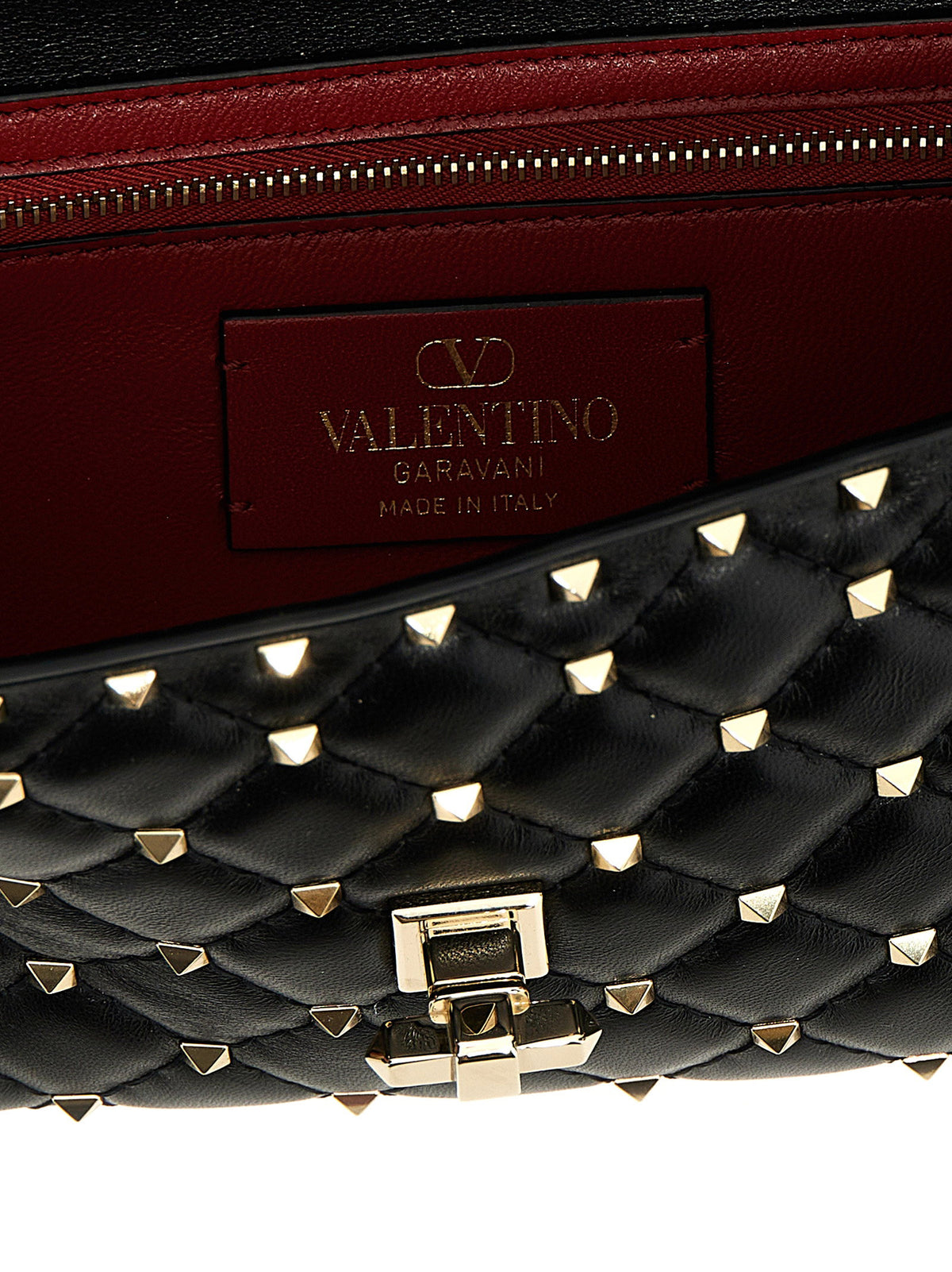 Valentino Garavani Rockstud Spike Shoulder Bag Black