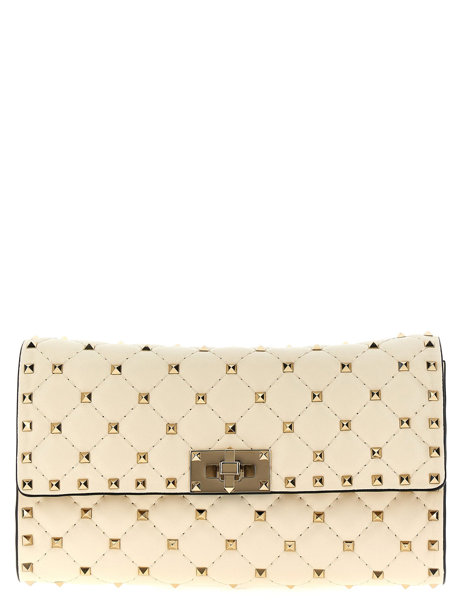 Valentino Garavani Rockstud Spike Shoulder Bag White