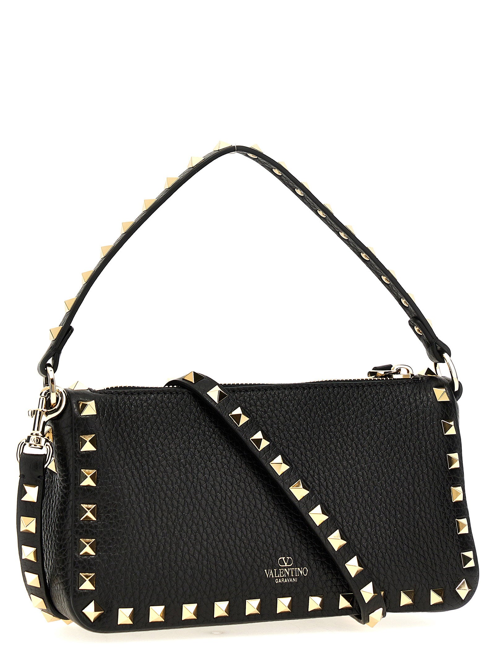 Valentino Garavani Rockstud Small Shoulder Bag Black