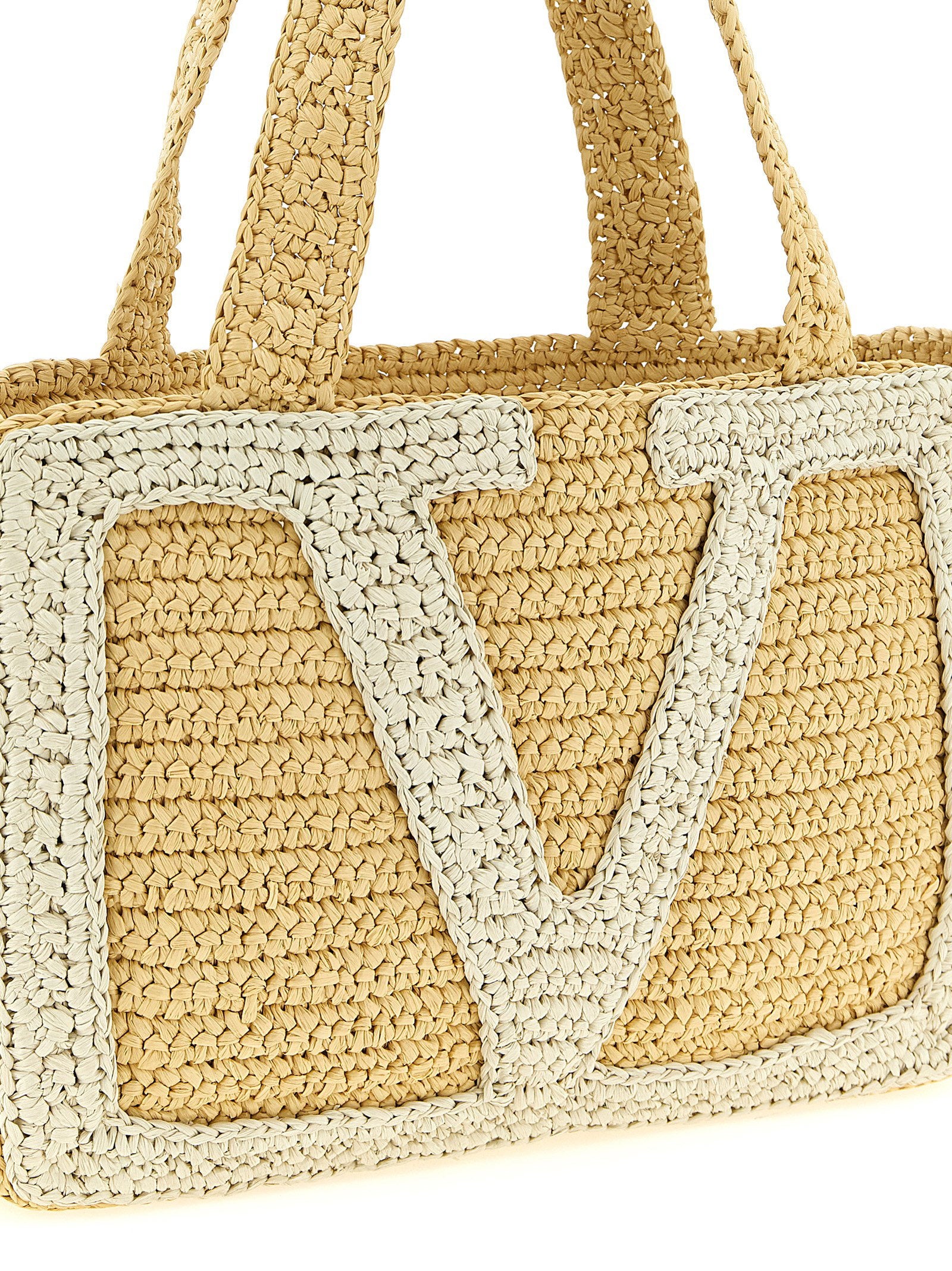 Valentino Garavani Viva Superstar Midi Shopping Bag White
