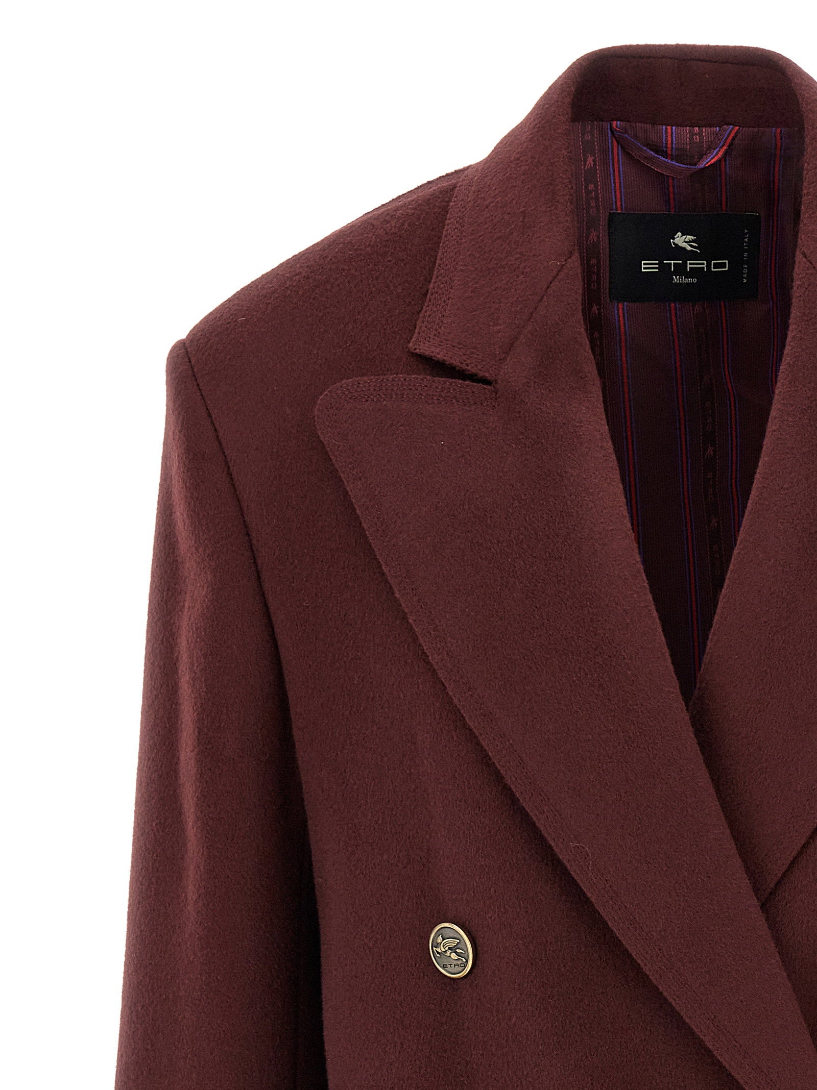 Etro Double-breasted Blazer Bordeaux