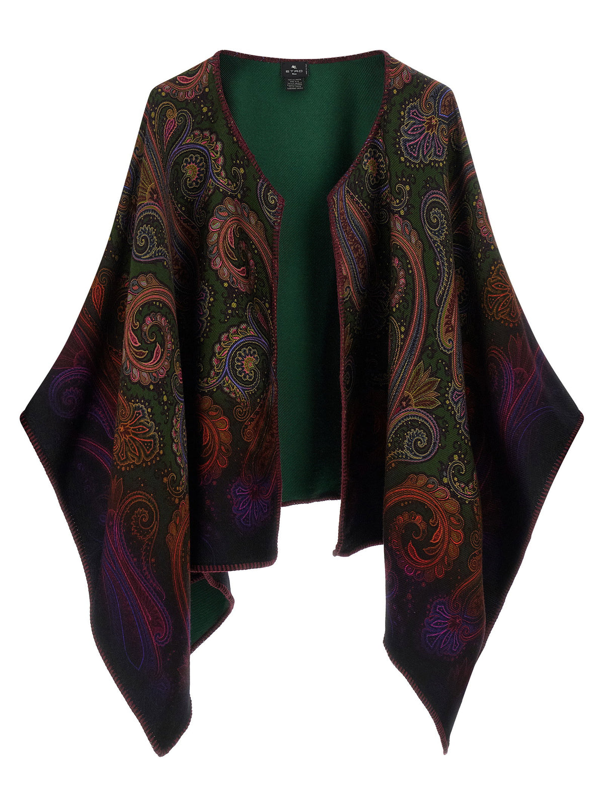 Etro Reversible Paisley Dégradé Cape Multicolor
