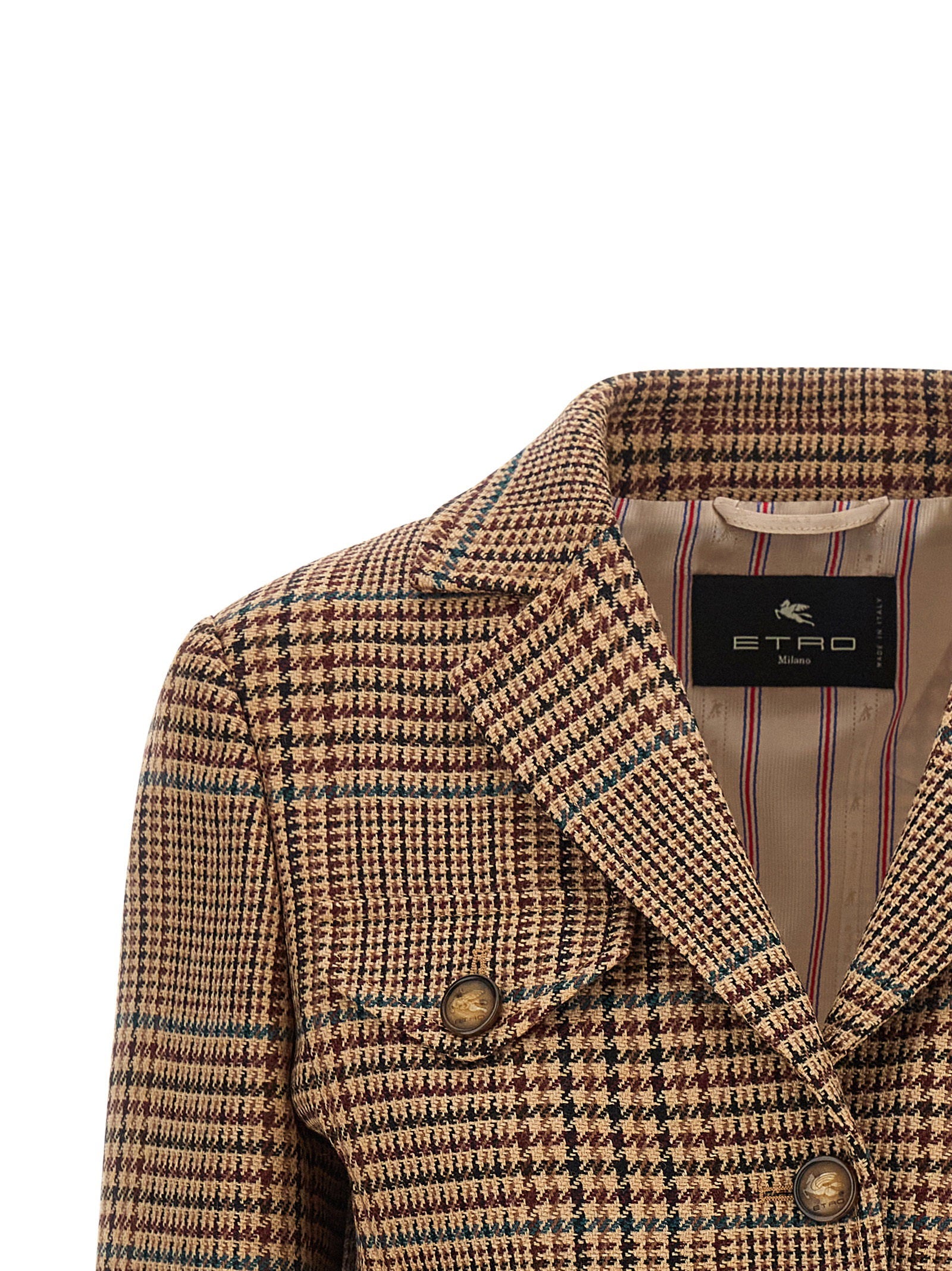 Etro Prince Of Wales Blazer Brown