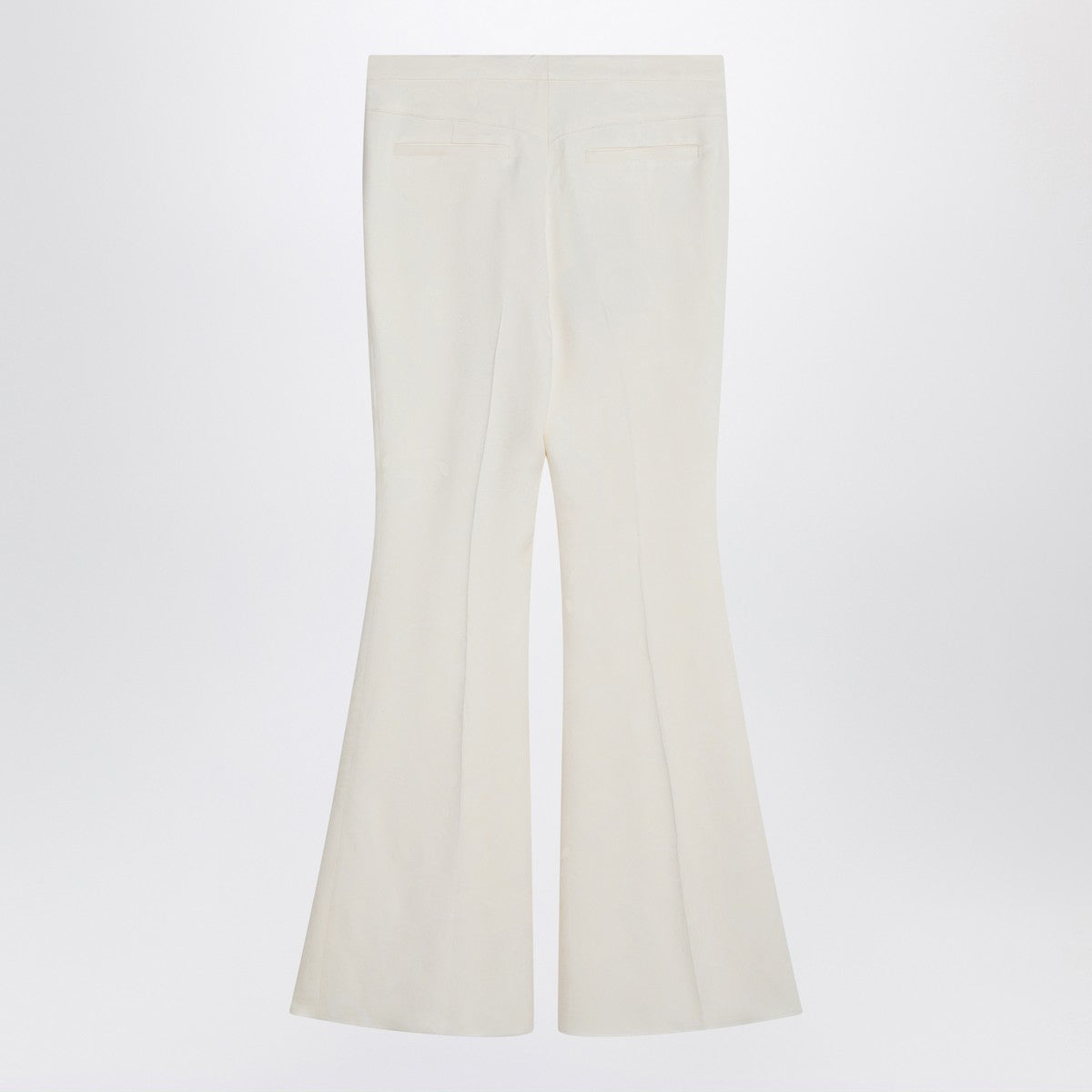 Etro Flared Viscose Trousers in Ivory White