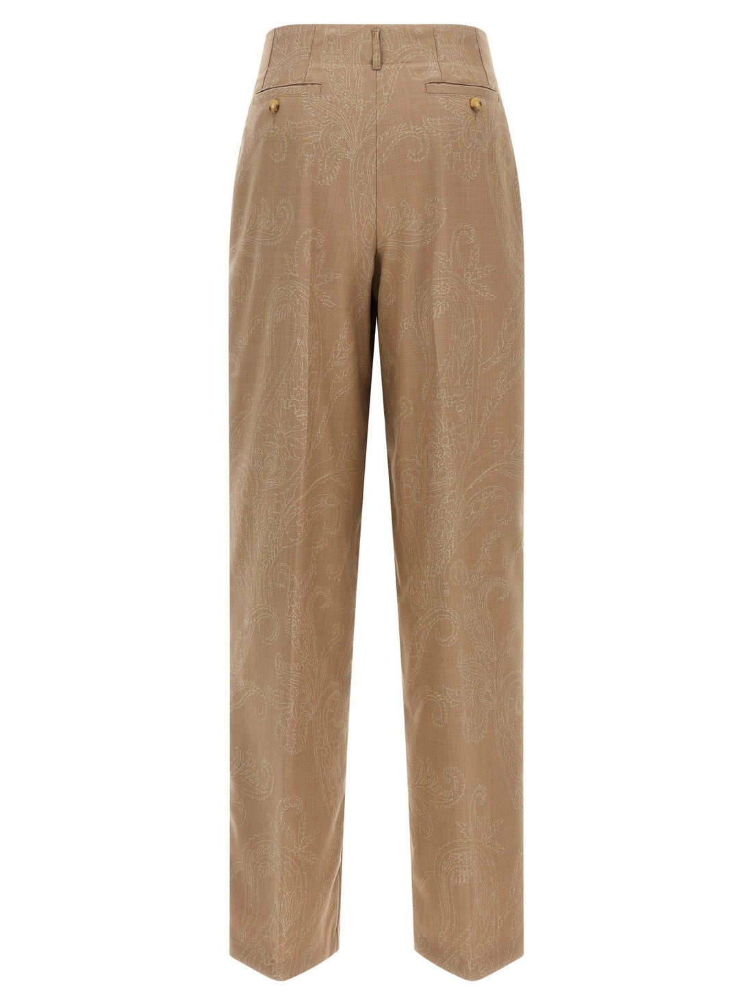 Etro Paisley Jacquard Pants Beige