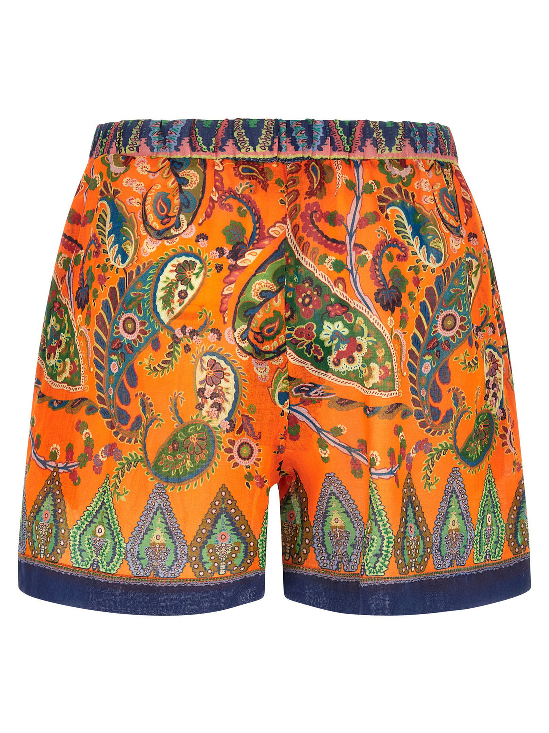 Etro Ramie Shorts Orange