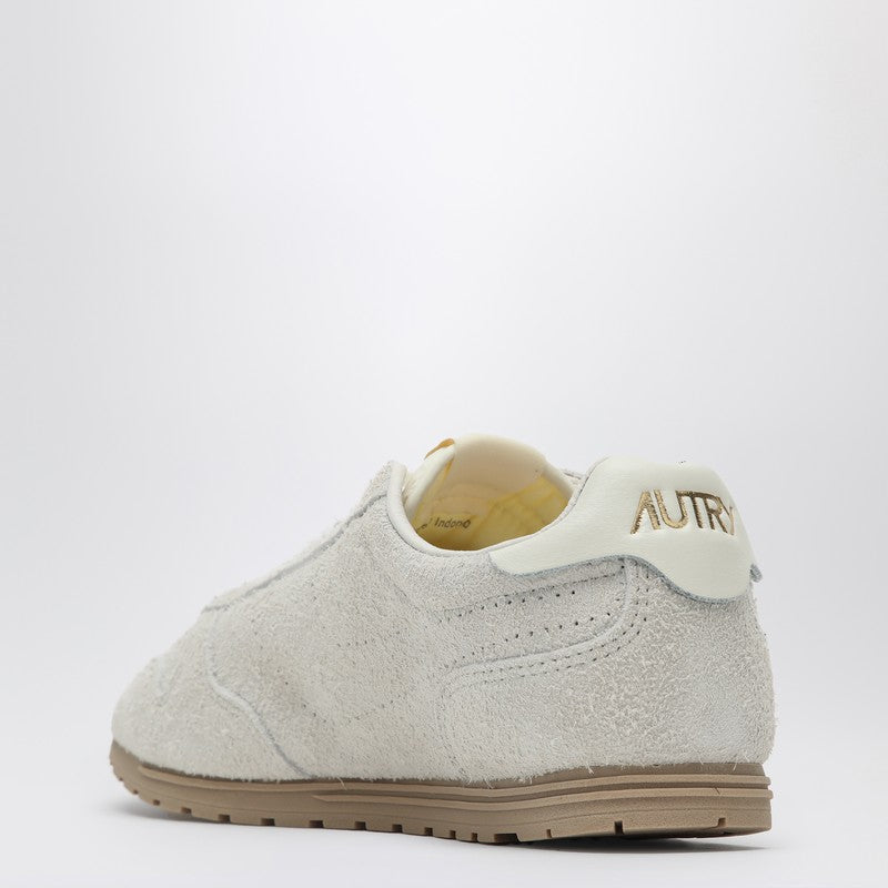 Autry Off White Windspin Shaved Suede Sneakers White