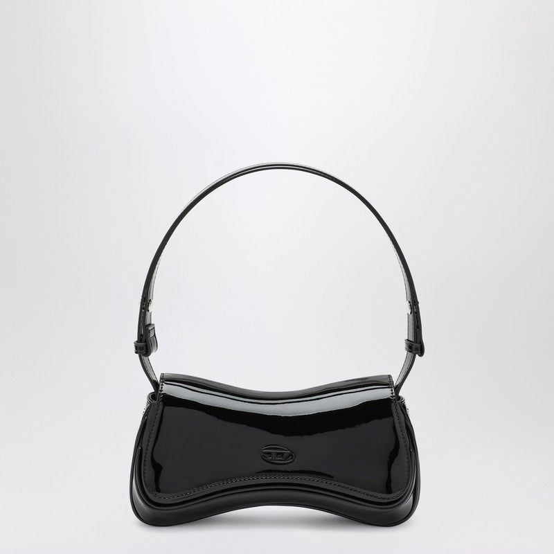 Diesel Medium patent leather clutch bag black