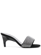 The Attico Crystal-Embellished Slip-On Sandals Silver