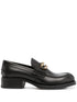 Lanvin Buckled Leather Loafers Black
