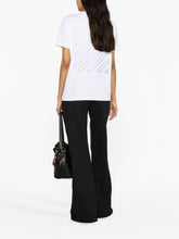 Off White Wide-Leg Piped Cotton Track Pants Black