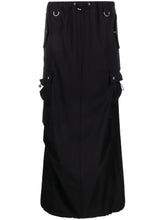 Coperni Low-Rise Drawstring Cargo Maxi Skirt Black Black