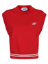 Autry Crewneck Fine-Knit Sweater Red
