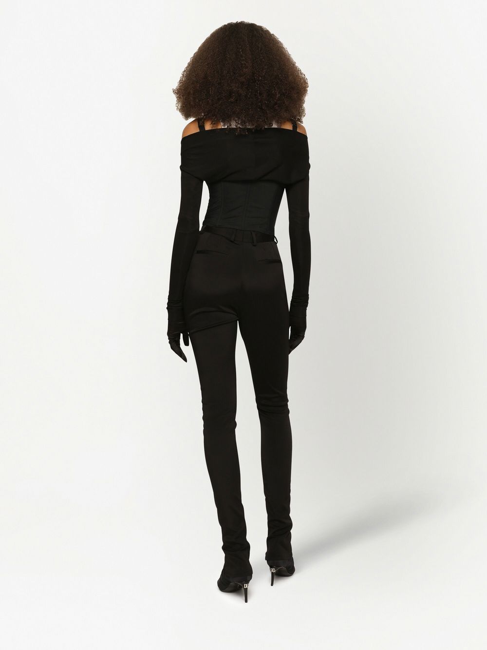 KIM D&G Layered-shirt Corset Top