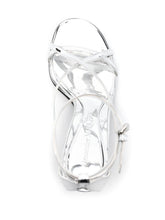 Alexander McQueen Armadillo Mirror-Effect Sandals Silver