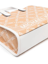 MMK Large Gigi Monogram Jacquard Tote Bag Beige