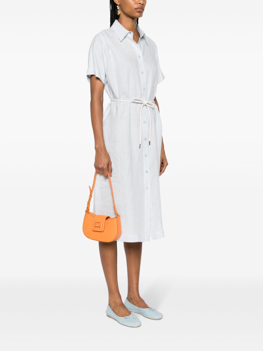 Hogan Pre Pre H-Bag Leather Shoulder Bag Orange