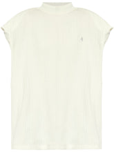 The Attico Chunky Ribbed Knit Cotton T-Shirt White