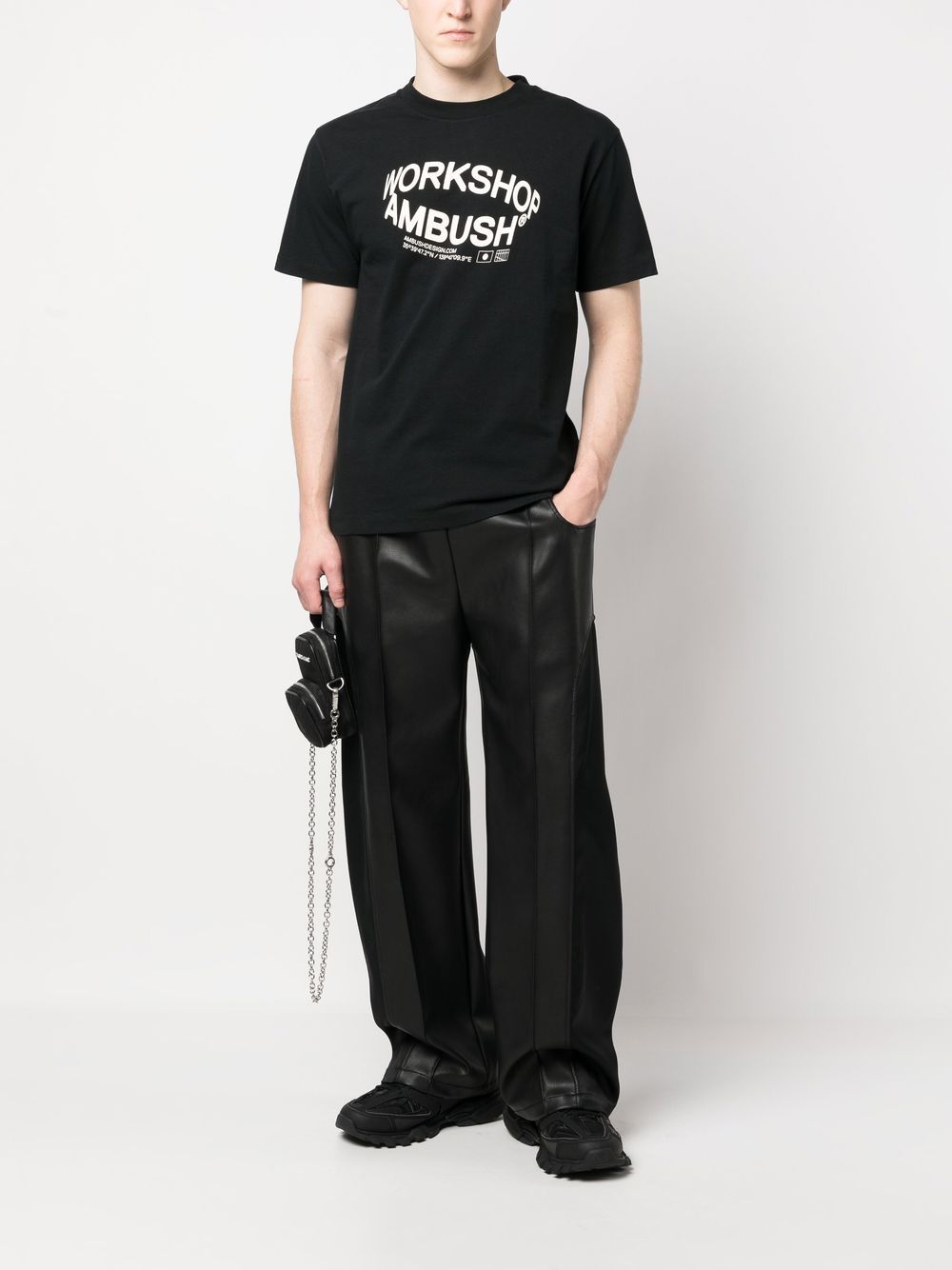 Ambush Logo-Print Cotton T-Shirt Black black