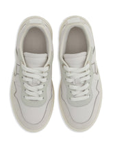 Ferragamo Salvatore Gancini Leather Sneakers White