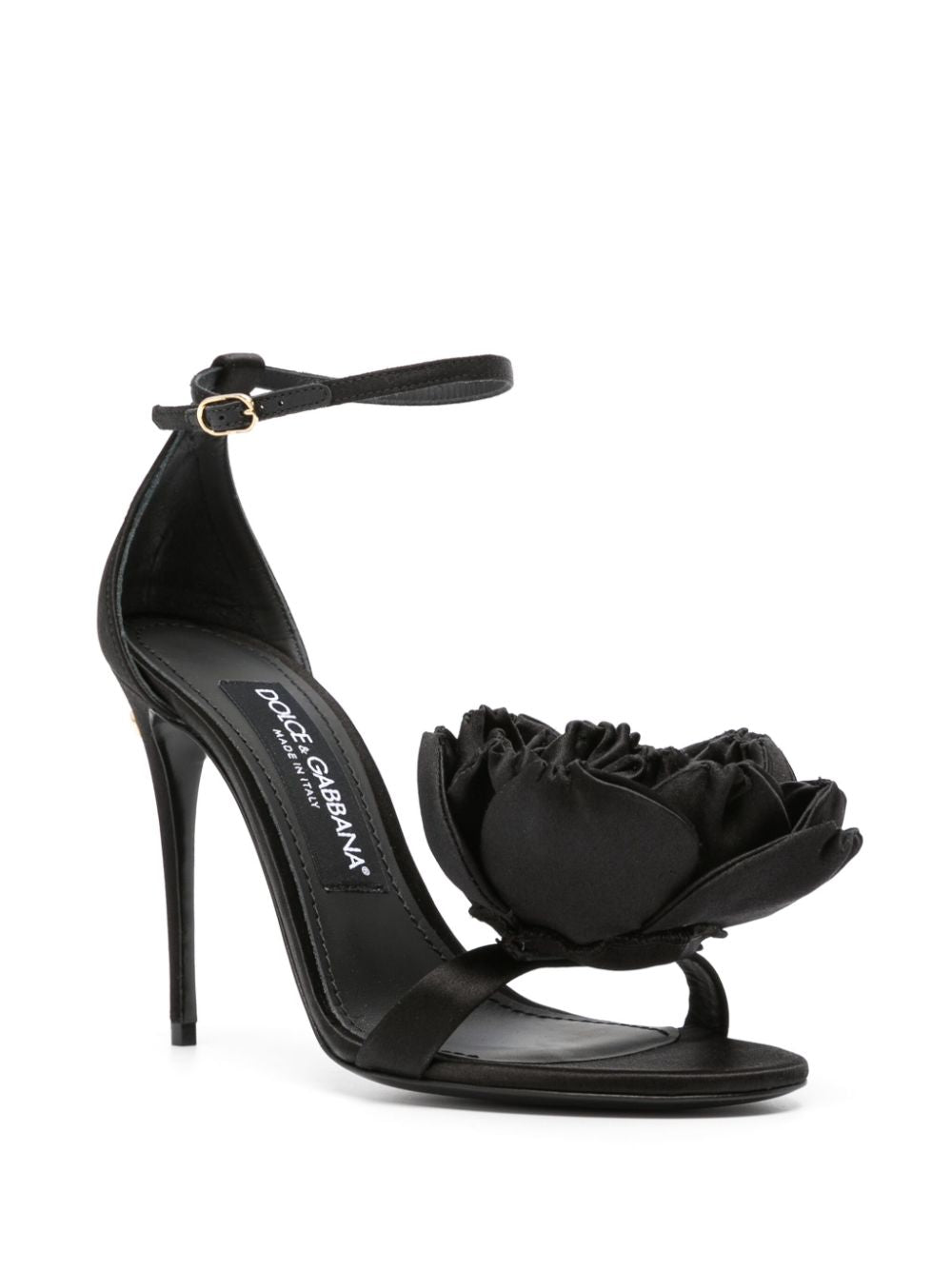 Dolce & Gabbana Keira floral-Appliqué Satin Sandals