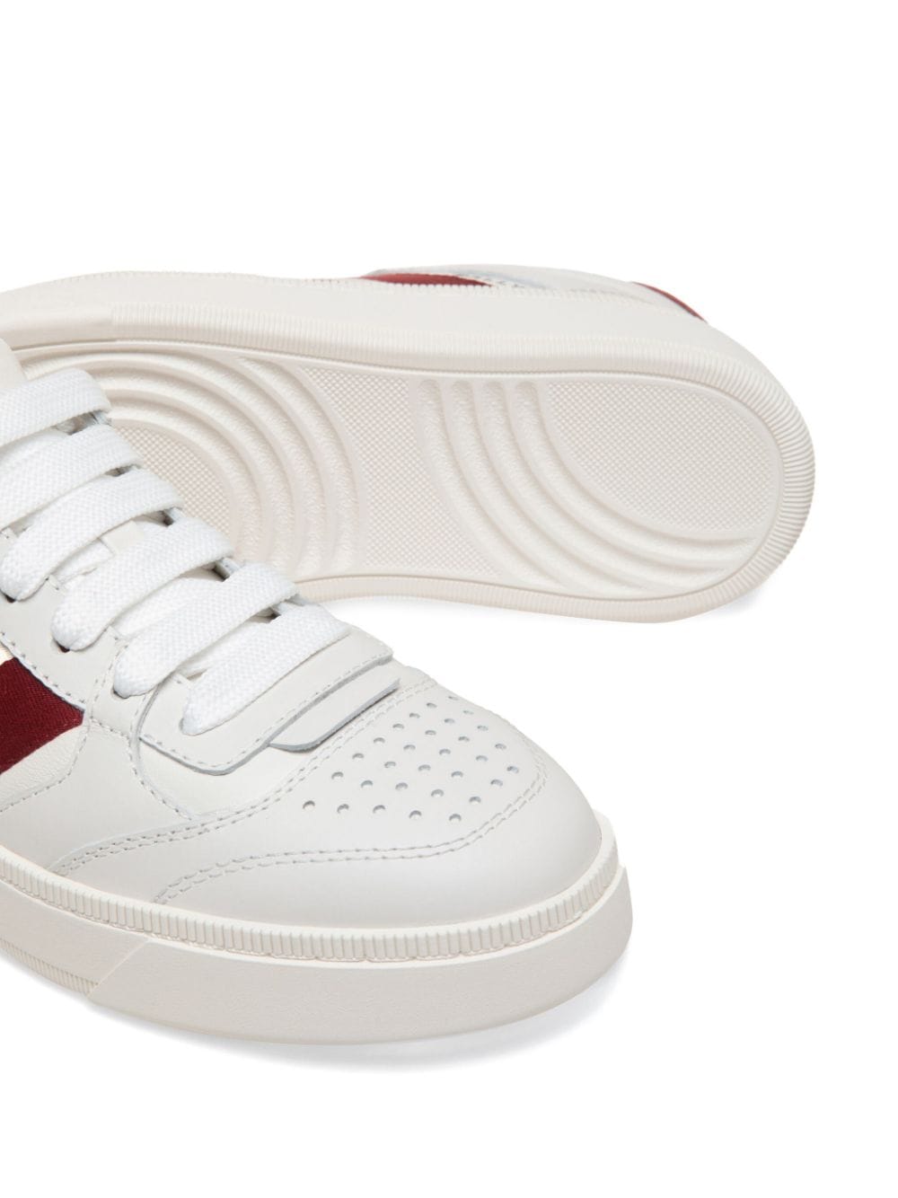 Bally Panelled Calf Leather Sneakers Red Red