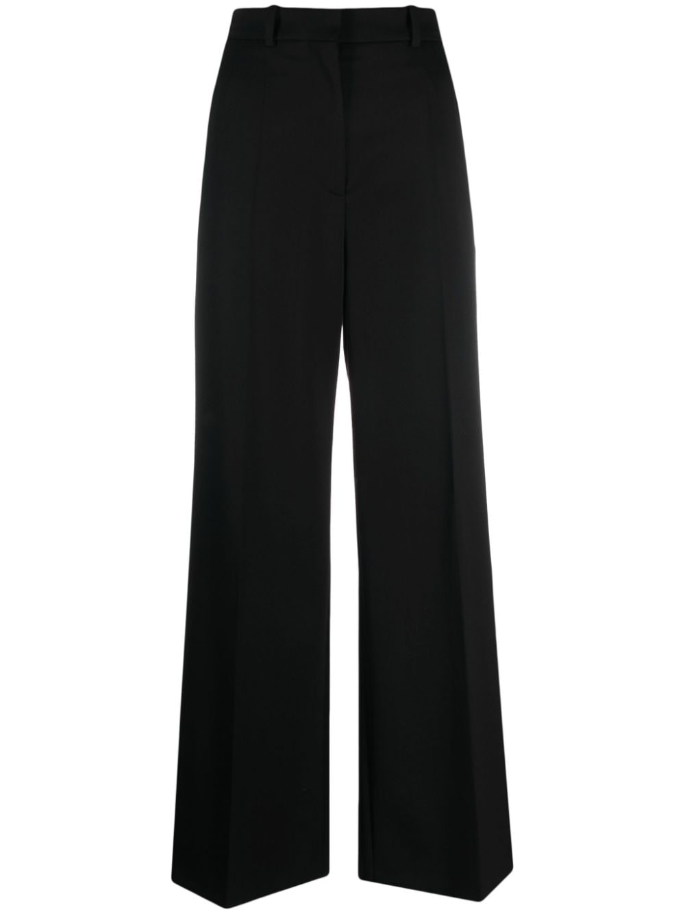 Lanvin Wide-Leg High-Waisted Tailored Trousers Black