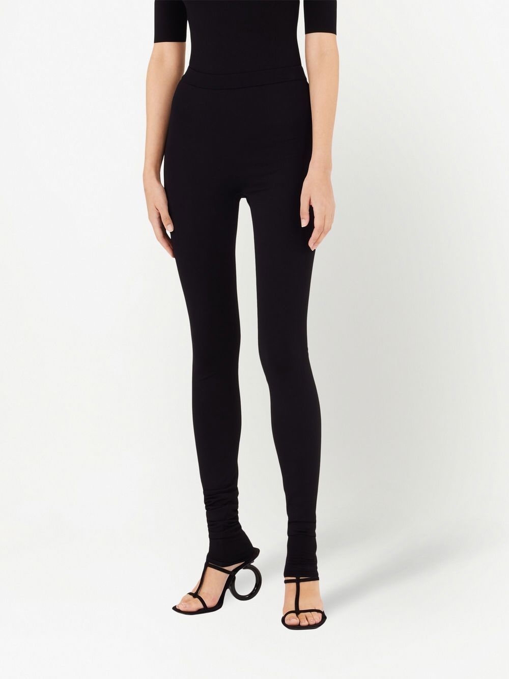 Ferragamo Leggings With Logo Black