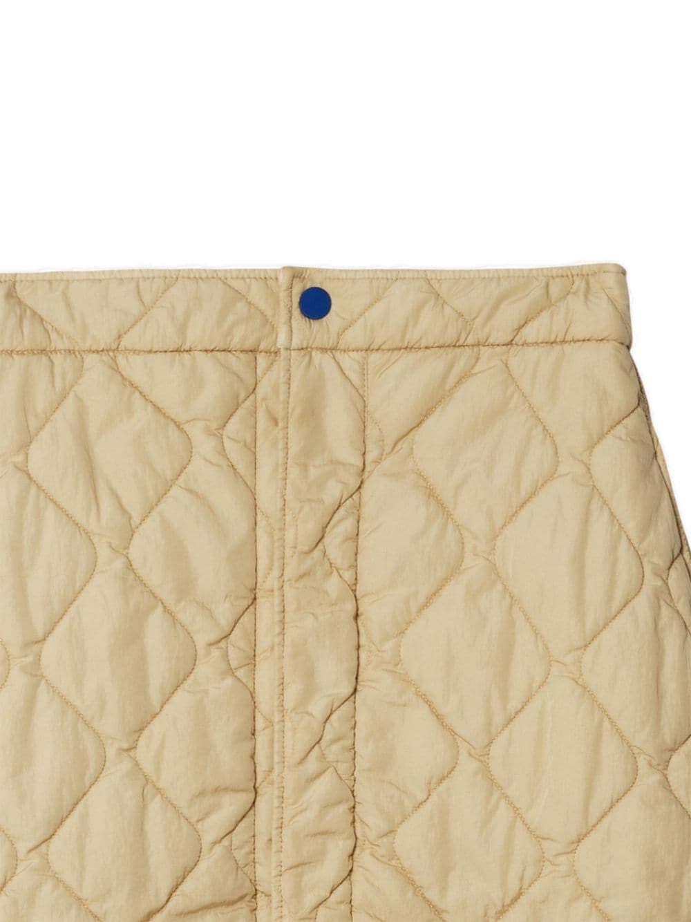 Burberry Quilted A-Line Mini Skirt White