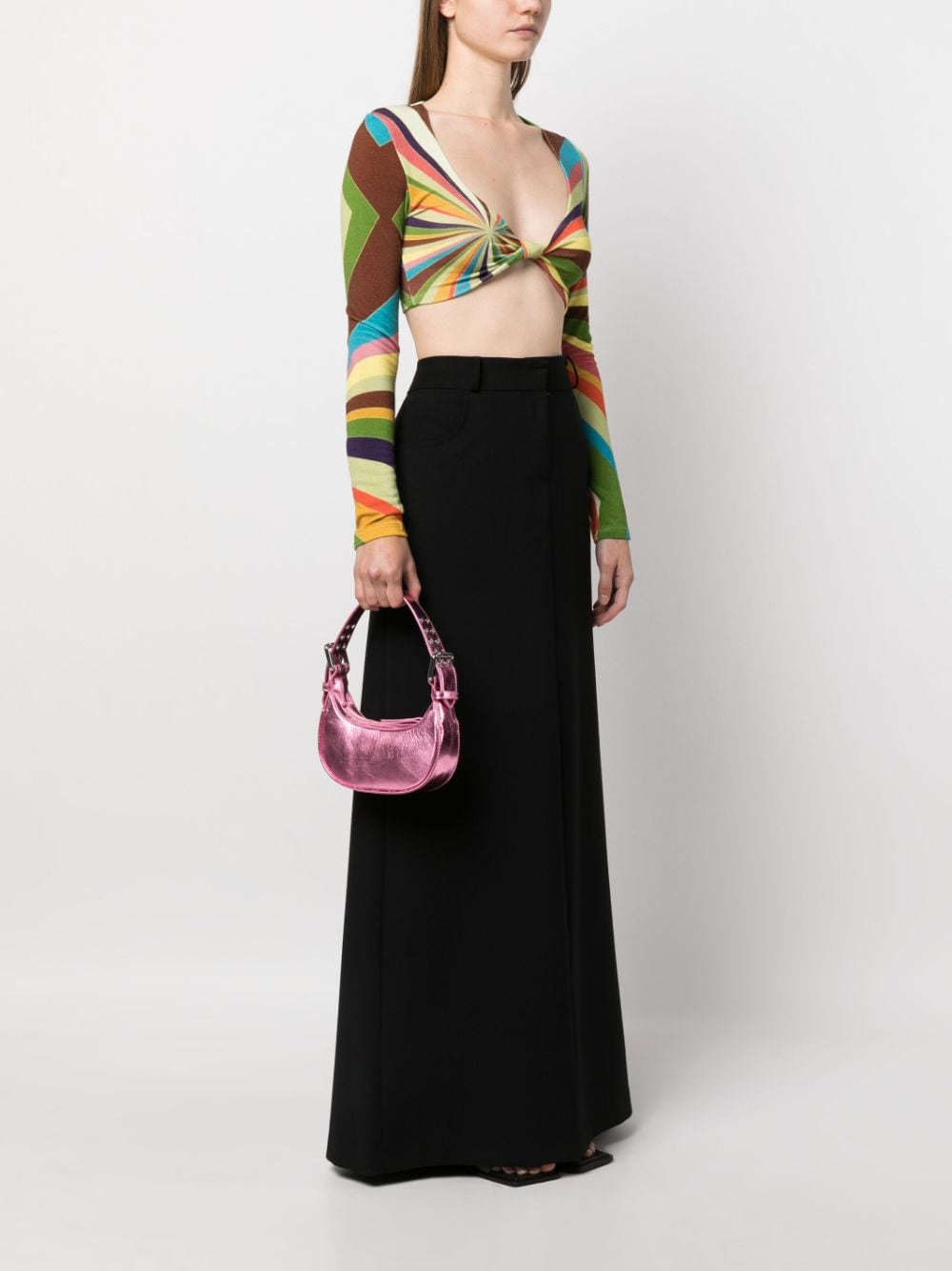 By Far Soho Mini Shoulder Bag Fuchsia