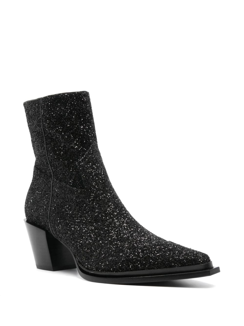 Jimmy Choo Cece Ab Glitter Ankle Boots Black
