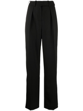 Wool High-Waist Tailored Trousers Black