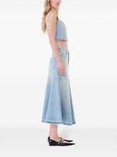 Ganni A-line Denim Skirt in Clear Blue Clear Blue