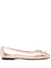 Jimmy Choo Elme Metallic Ballerina Flats Powder Pink