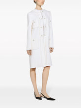 Dolce & Gabbana Single-Breasted Tweed Coat White
