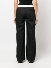 Palm Angels Reversed Waistband Straight-Leg Trousers Black
