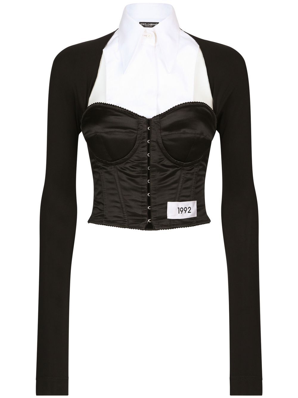 KIM D&G Layered-shirt Corset Top