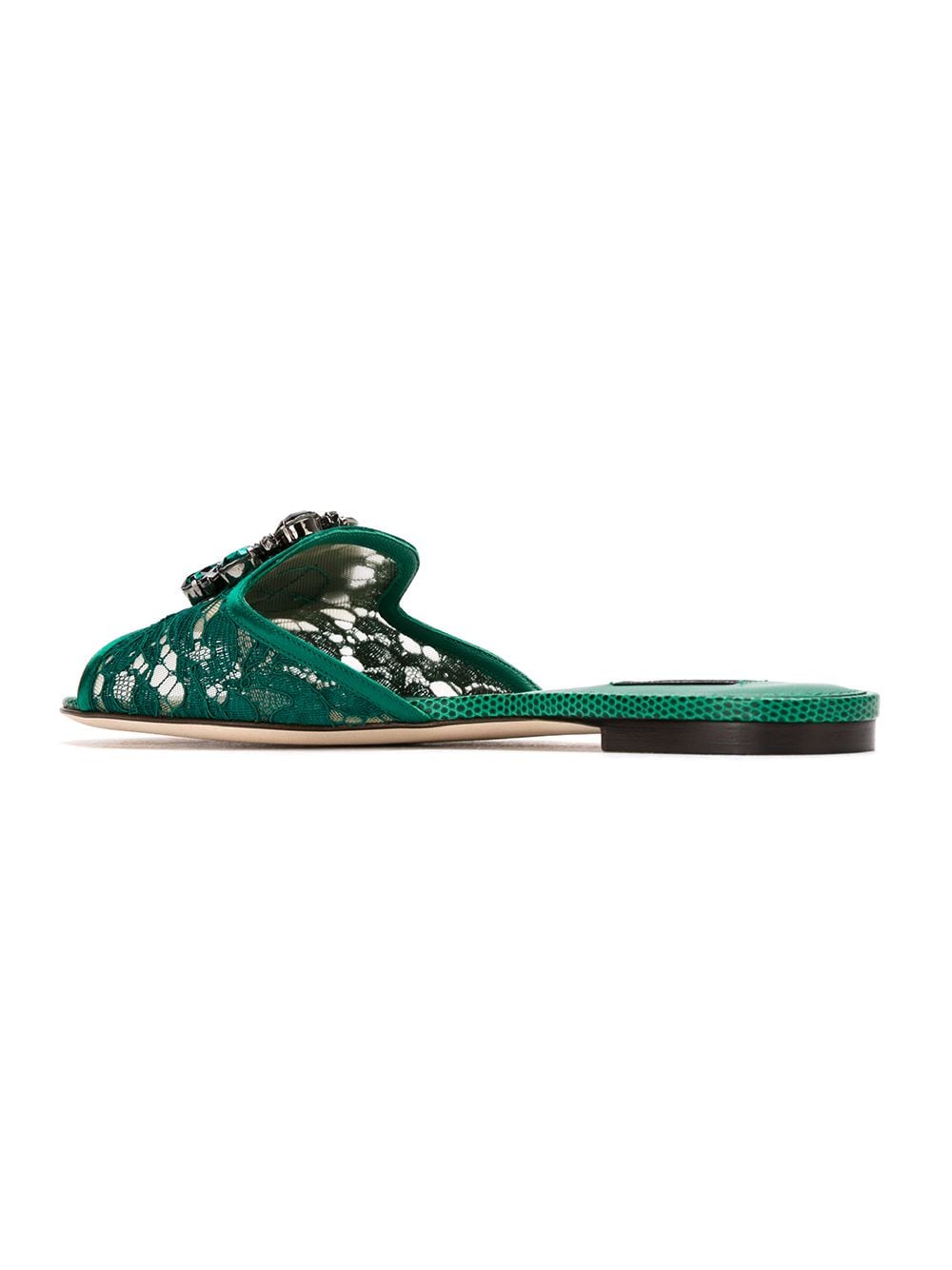 D&G Crystal Slides Green