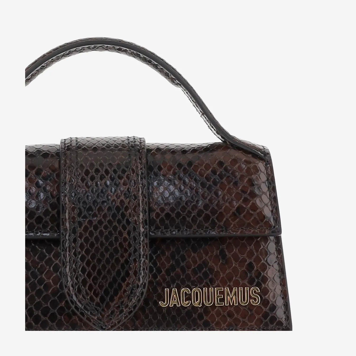Jacquemus The Big Child Shoulder Bag in Brown Leather with Flap Brown