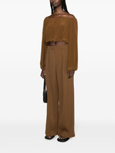 WARDROBE.NYC High-Rise Wide-Leg Virgin Wool Trousers Brown brown