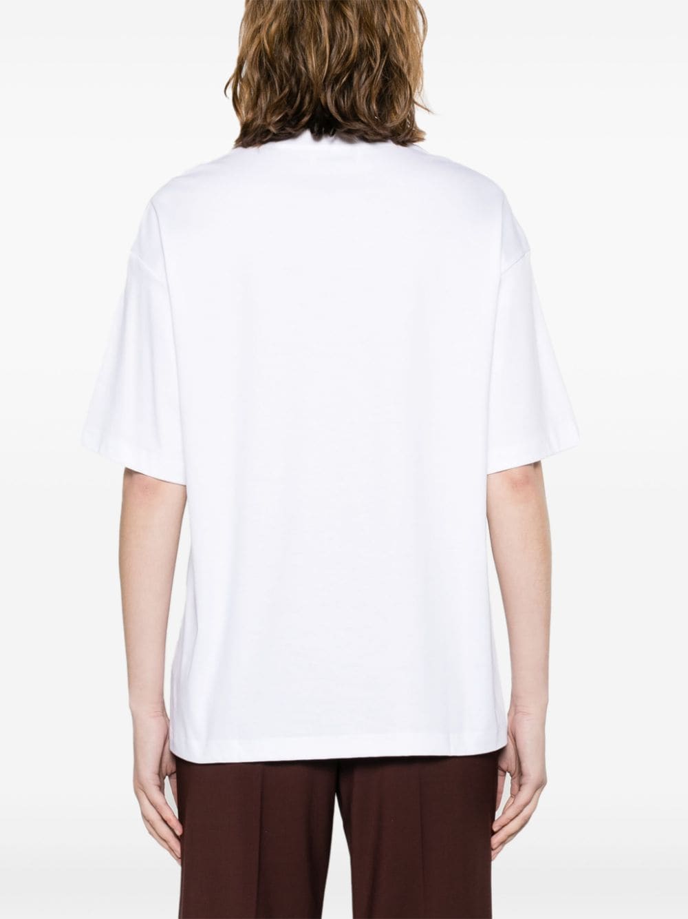 Lanvin Patch-Embellished Cotton Jersey T-Shirt White