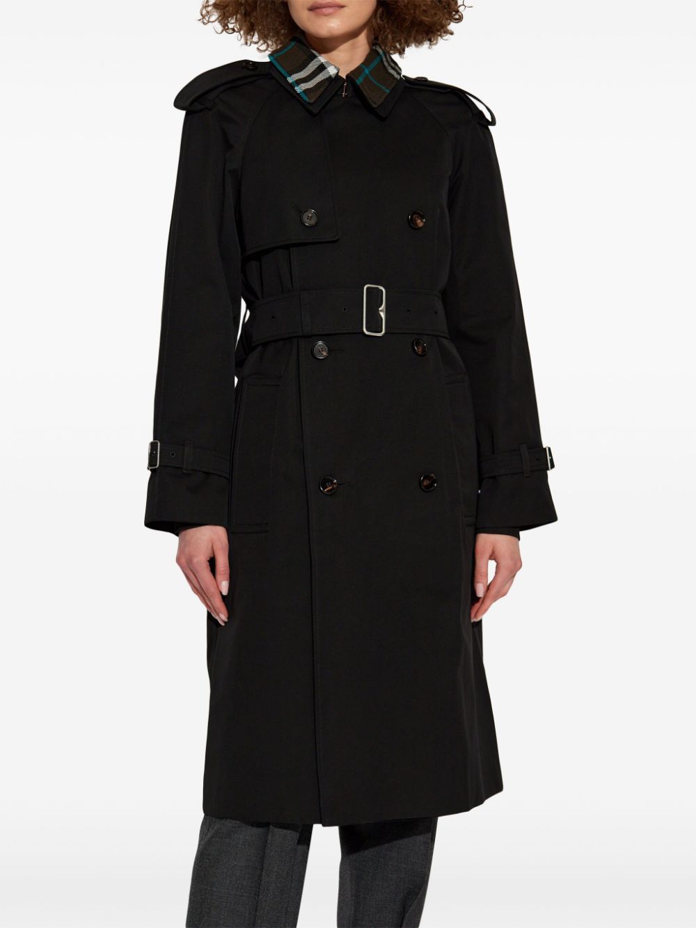 Burberry Cotton Trench Coat Black