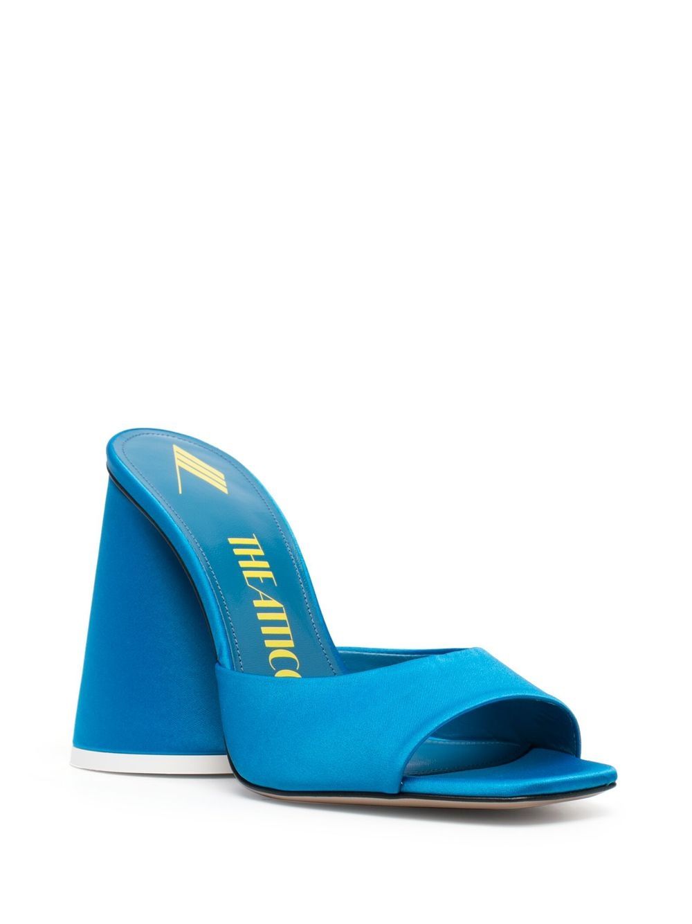 The Attico Luz 105 Satin Mules Clear Blue