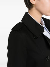 Burberry Gabardine Trench Coat with Belt Black