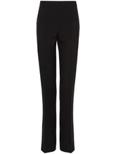 Ferragamo High-Waisted Virgin Wool Straight-Leg Trousers Black Black