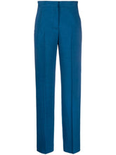 Tory Burch High-Waisted Ink Blue Tailored Trousers Blue