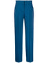 Tory Burch High-Waisted Ink Blue Tailored Trousers Blue