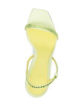 Crystal-Embellished Sandals Lime